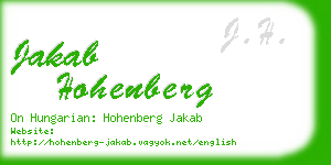 jakab hohenberg business card